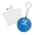 Blue Rain Poncho in Ball Keychain